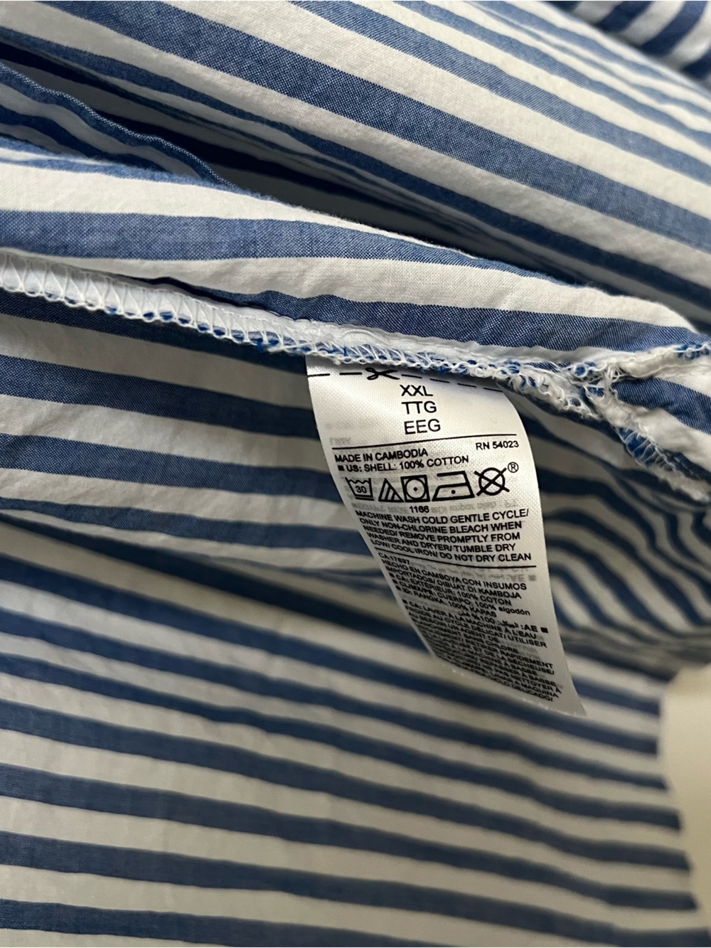 Striped Button Down Overshirt - Picture 5 of 7